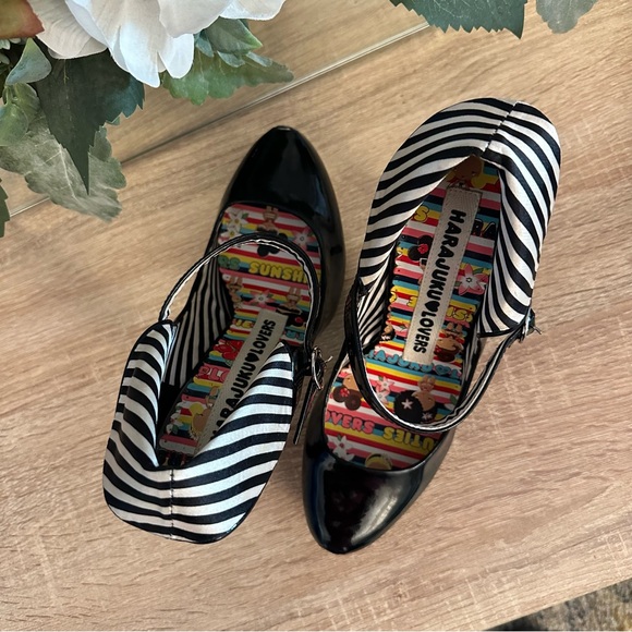 HARAJUKU LOVERS DIAMOND BLACK STILETTO HEELS BY GWEN STEFANI - Picture 6 of 13